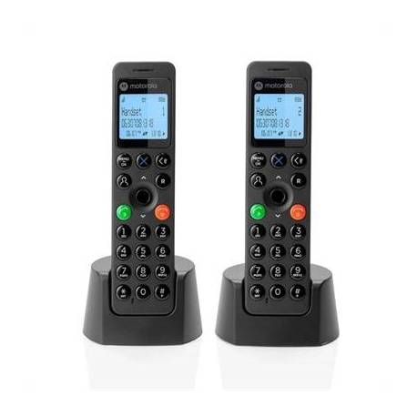 MOTOROLA DOT202 teléfono DECT DUO Negro