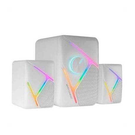 Mars Gaming Altavoces MS-H21 2.1 35W RGB Blanco