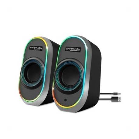 Spirit of Gamer Altavoz 2.0 FANATIC 500 RGB Black