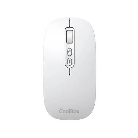 Coolbox Ratón W02-IA Inalámbrico RF+BT Blanco