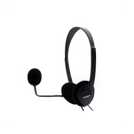Nilox Auriculares NXCM0000004 Doble Jack Negro
