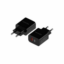Aisens Cargador 20W USB-C PD3.0 USB-A QC3.0 Negro
