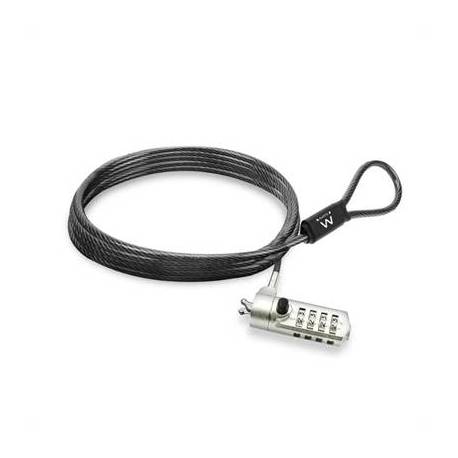 EWENT CANDADO PARA PORTÁTIL CON COMBINACIÓN WEDGE