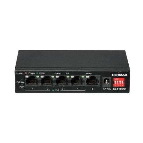 Edimax GS-1105PE Swithc 5xGbE (4PoE+) LR