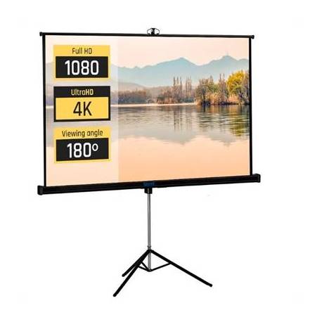iggual Pantalla 100' 180x180 cm con trípode+bolsa