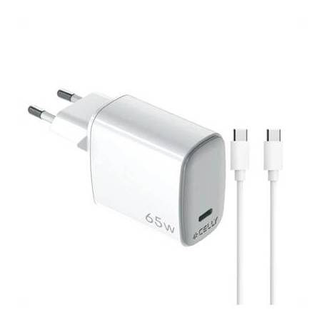 Celly Cargador Gan 1C 65W + C A C 2M CABL