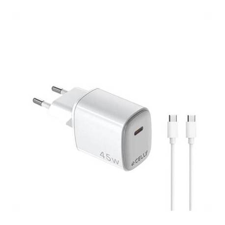 Celly Cargador 45W Usb-C + Cable Usb-C