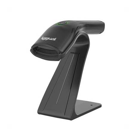 iggual Lector código barras 1D USB botón soporte