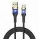 iggual Cable USB-A a tipo C 3A 100 cm trenzado LED