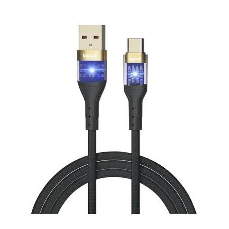 iggual Cable USB-A a tipo C 3A 100 cm trenzado LED