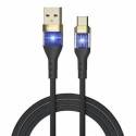 iggual Cable USB-A a tipo C 3A 100 cm trenzado LED