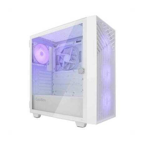 Coolbox Caja Gaming ATX GA300 GRIDLINE White