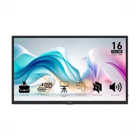 MSI MP165 E6 Monitor15.6'IPS FHD portátil USBc MM