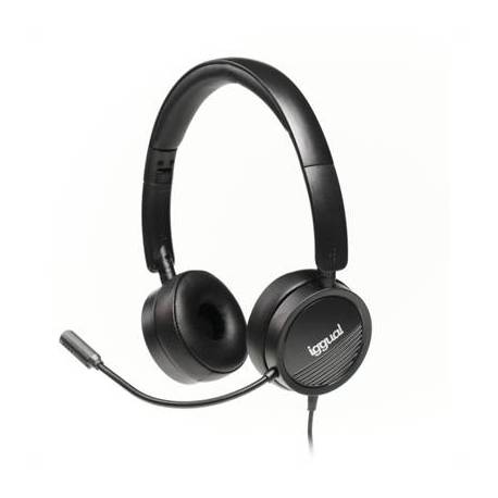 iggual Auriculares con micro Dual Tech USB/3,5 mm
