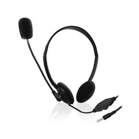 EWENT Auriculares diadema con micro mini jack