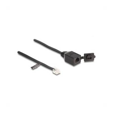 Delock Cable RJ11 macho a RJ11 hembra con tapa