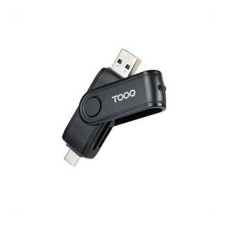 Tooq TQR-3003B Lector USB-C 2.0+USB-A 3.0 SD/TF