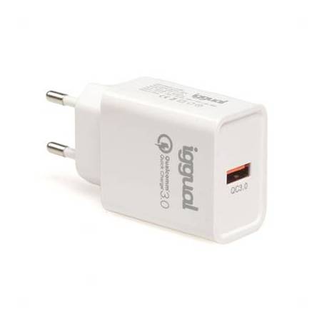 iggual Cargador 1xUSB carga rápida QC3.0 18W